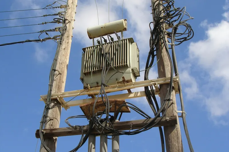 Older pole-mounted transformer
